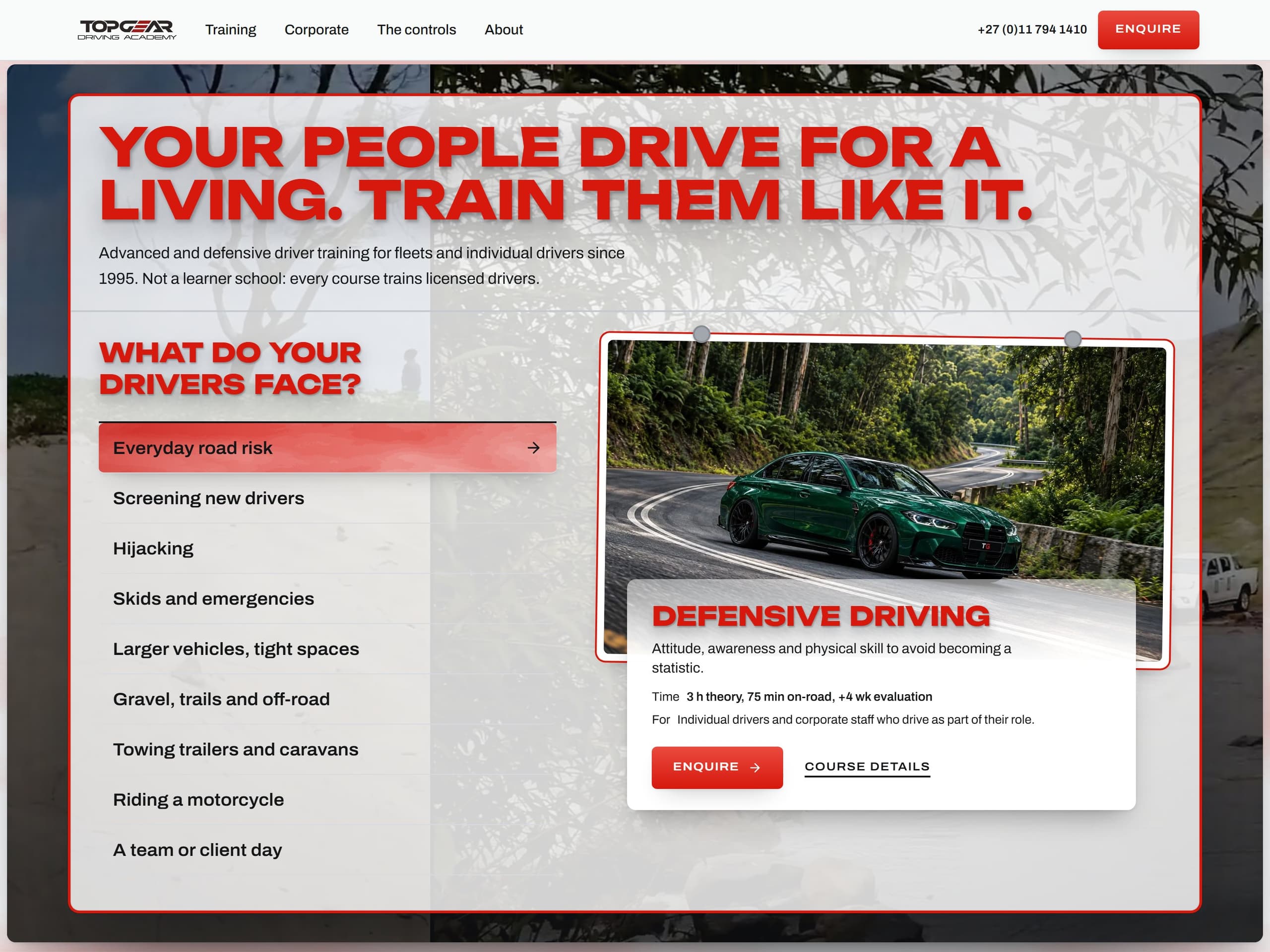 Train them like they drive for a living