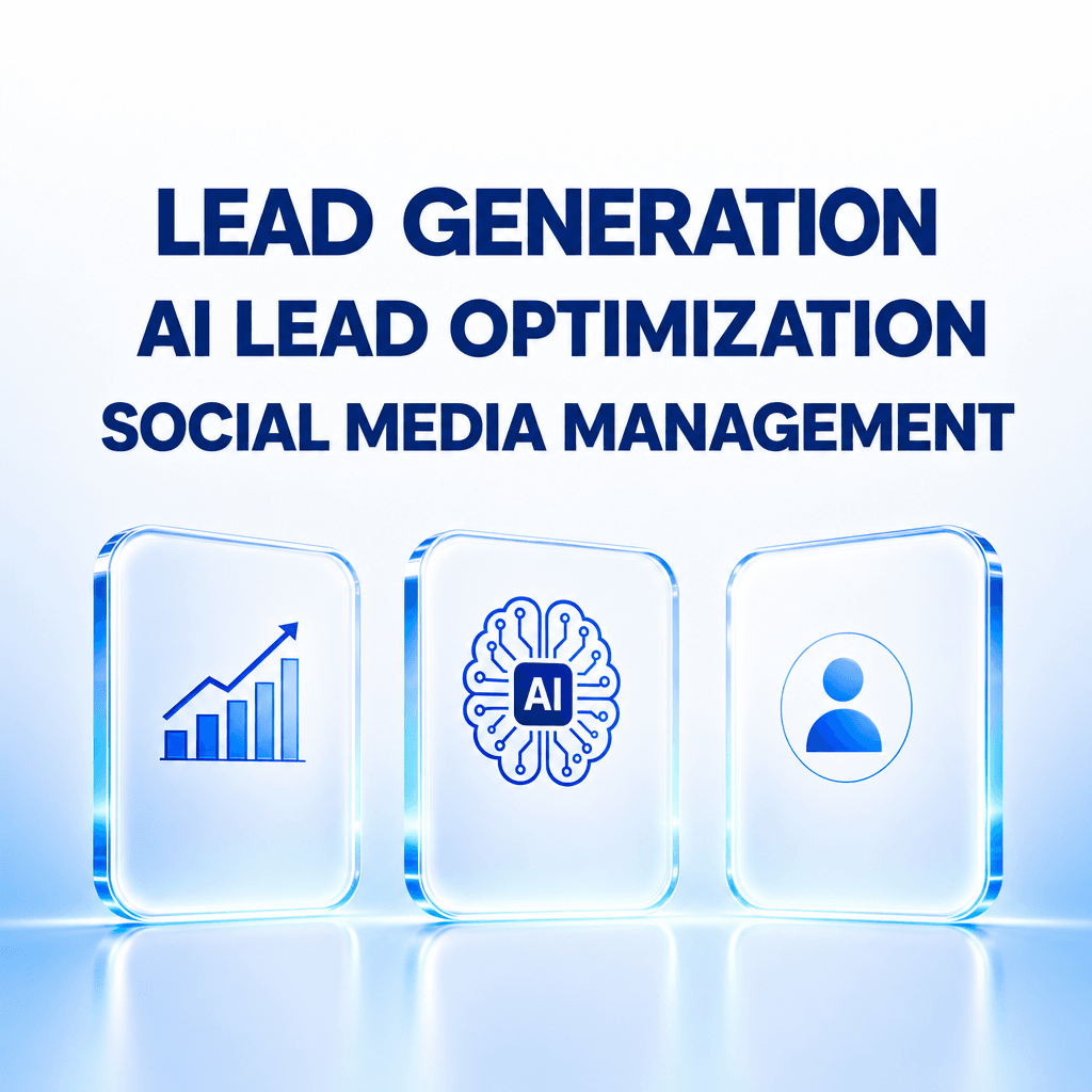 Lead generation, AI lead optimisation and social media management — the three core services