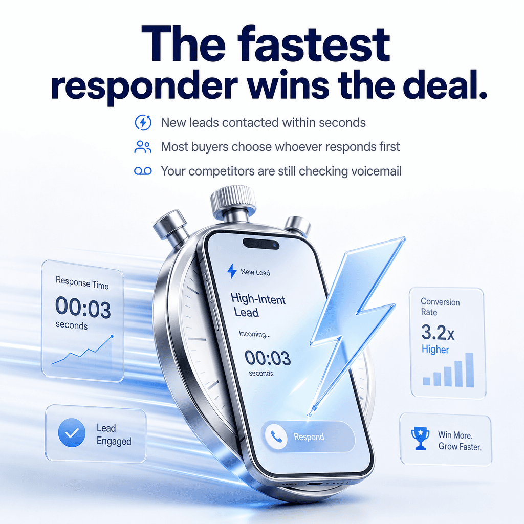 The fastest responder wins the deal